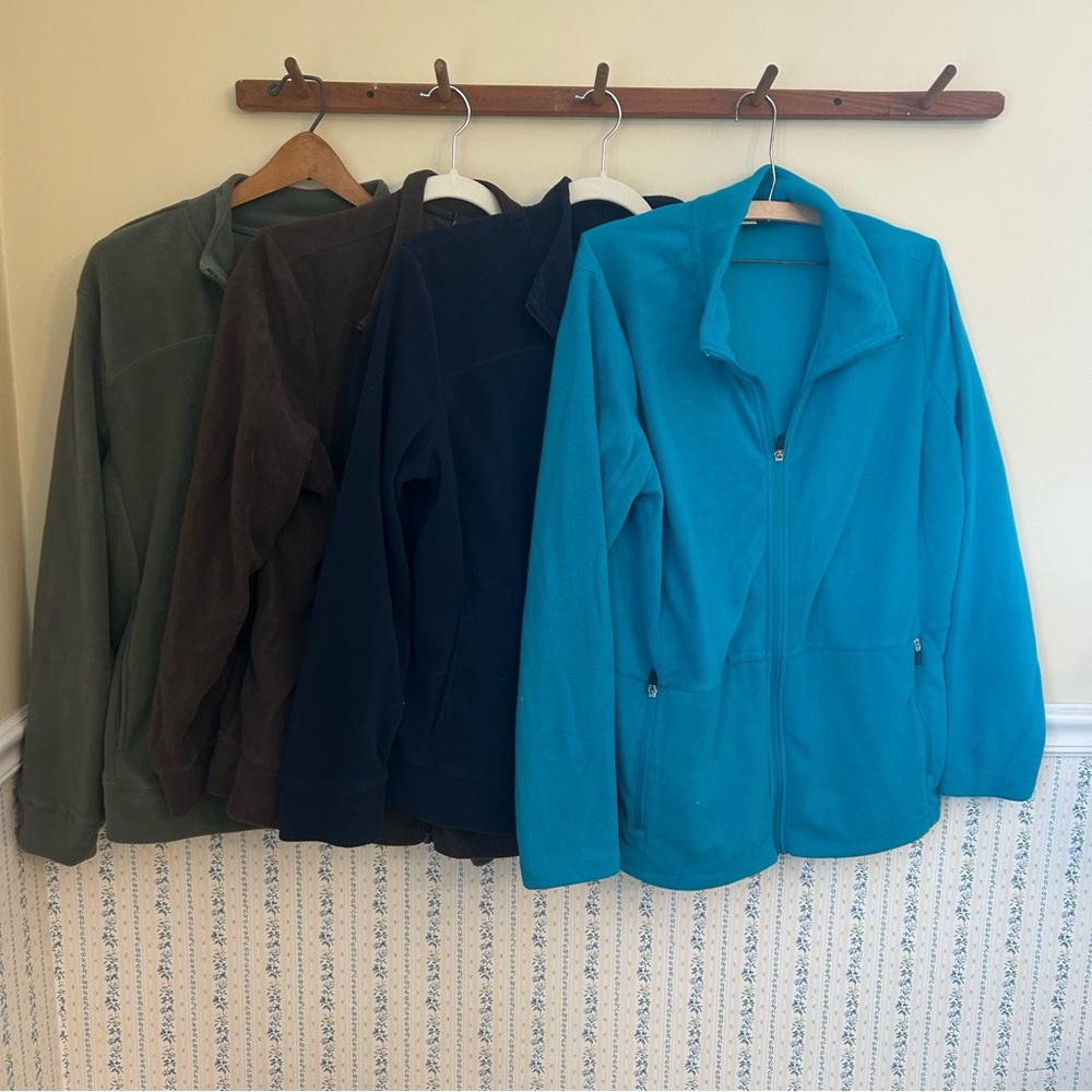 BUNDLE OF 4 Vintage Fleece Jackets (Size XL)